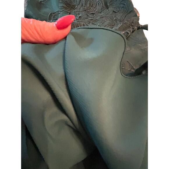 Mikael Aghal Green Sequin and Tulle Dress - Size 12 - Picture 7 of 13